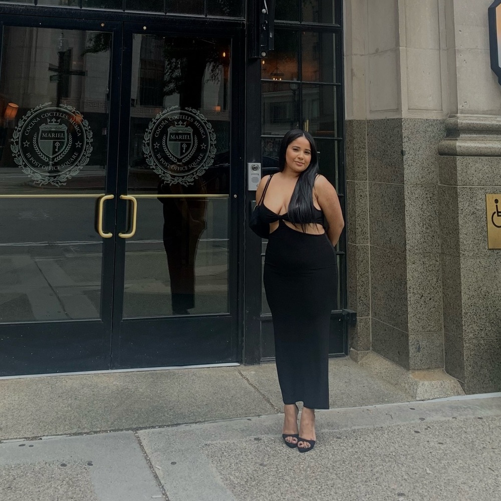 Black long sexy dress